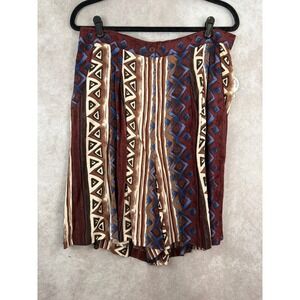 Christie & Jill Woman 1X Extra Grande Rayon Geometric Print Bermuda Shorts